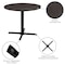 Flash Furniture Round 35.5" W, 35.5" L, 30" H, Laminate Top, Grey GC-M-BLK-15-GRY-GG - alternate 3